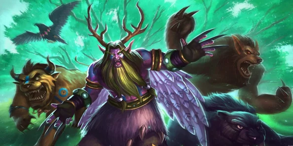 炉石传说重大更新！德鲁伊新橙卡范达尔·鹿盔深度点评，惊喜解锁全新游戏机制！